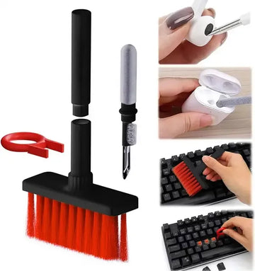 5-in-1 Multifunction Gadget Cleaning Kit – Keyboard, Earphones, AirPods, Camera, Phone Cleaner Tool Set