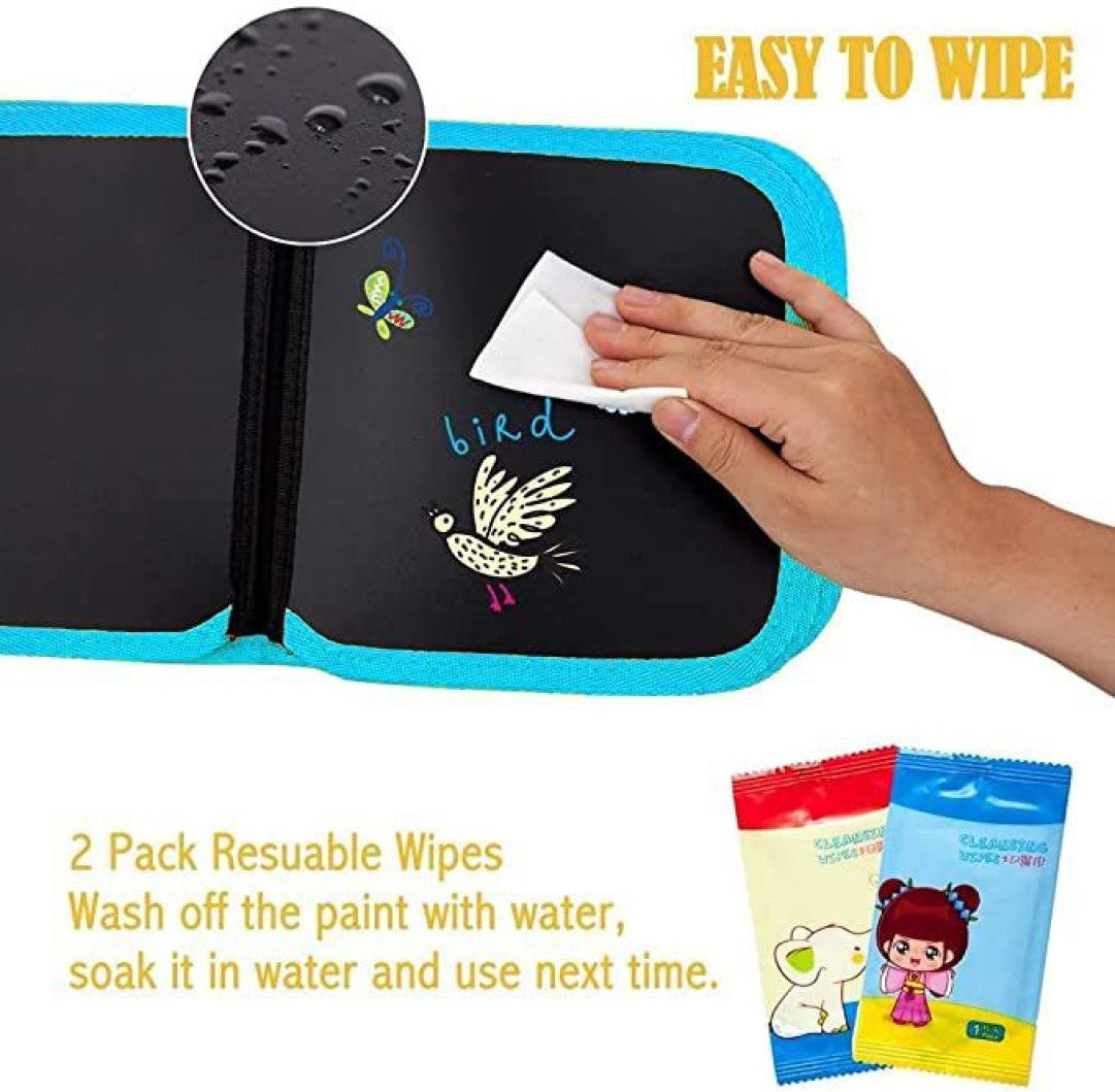 Kids Erasable Drawing Book with Watercolor Pens | Reusable & Mess-Free