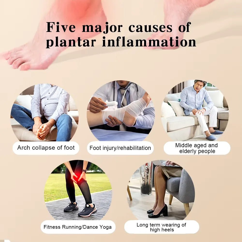 TPR Foot Massager Roller Plantar Fascia Massager - Ergonomic Foot Roller for Deep Tissue Relief | Reflexology Tool for Muscle Relaxation & Home Fitness