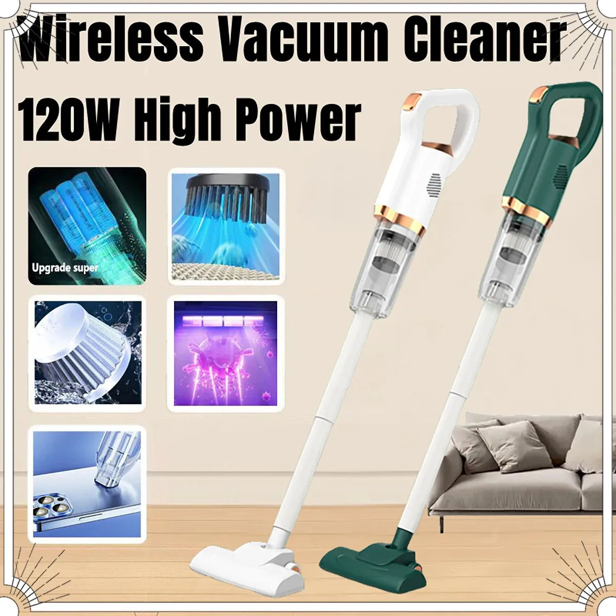 Triple Mode Cordless Vacuum Cleaner – Portable & Easy Cleaning Tool