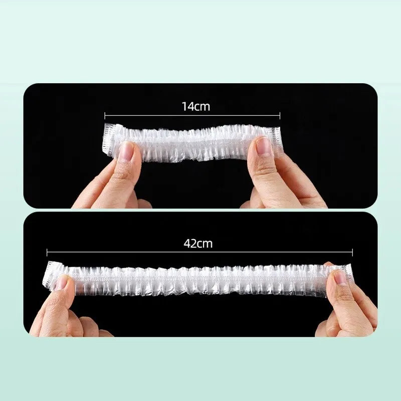 25/50/100 Pcs Elastic Cling Film Covers – Reusable Food-Grade Stretch Wraps for Bowls, Plates, Fruits & Vegetables
