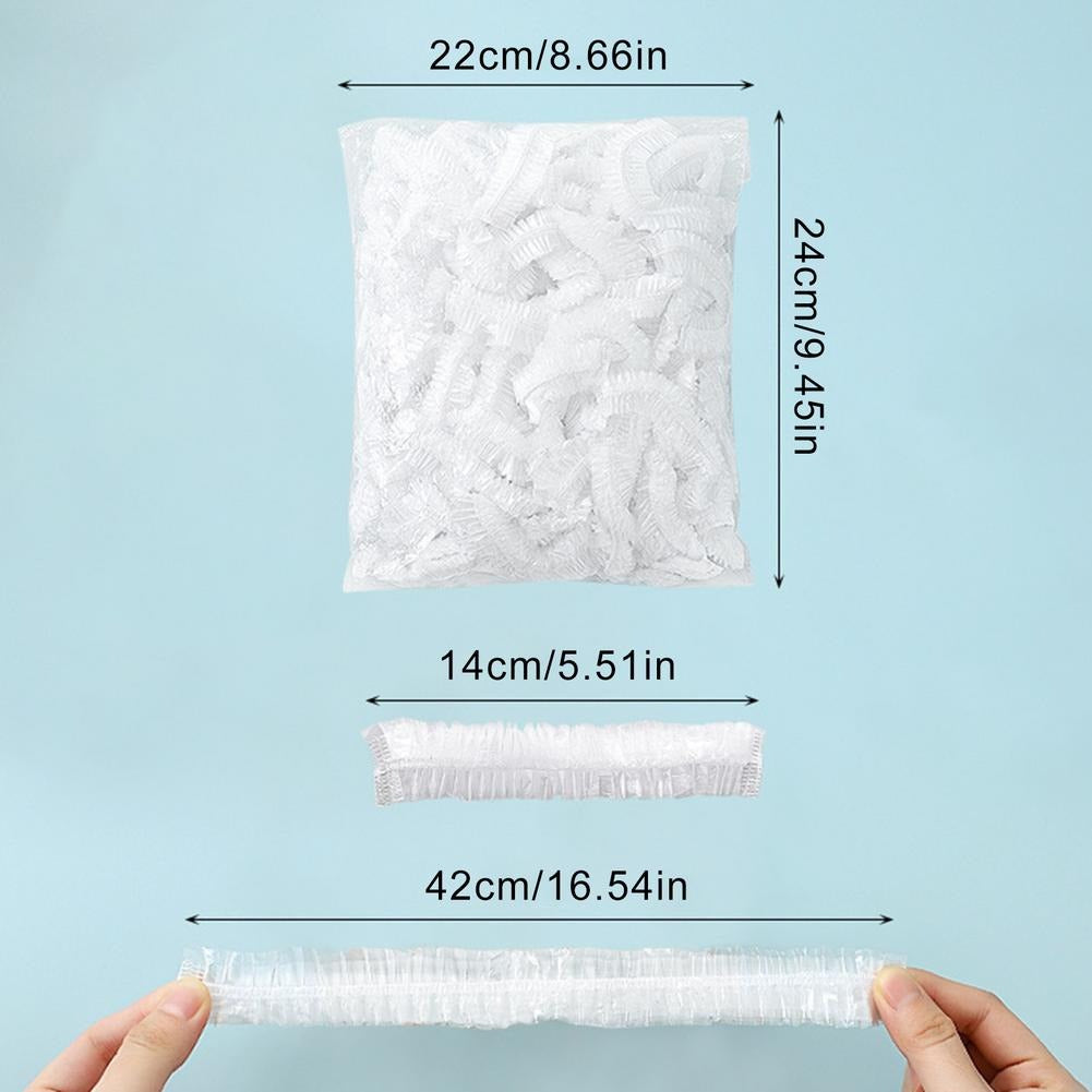 25/50/100 Pcs Elastic Cling Film Covers – Reusable Food-Grade Stretch Wraps for Bowls, Plates, Fruits & Vegetables