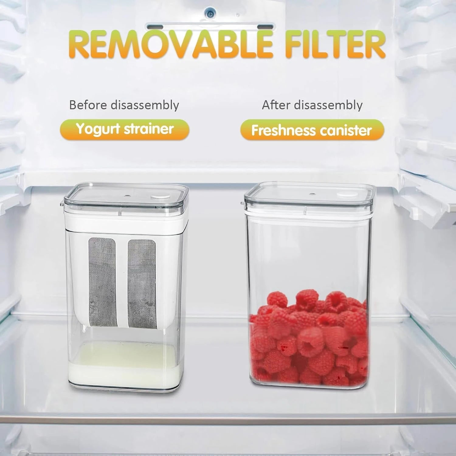 1100ml Greek Yogurt Strainer & Multi-Purpose Fine Mesh Filter