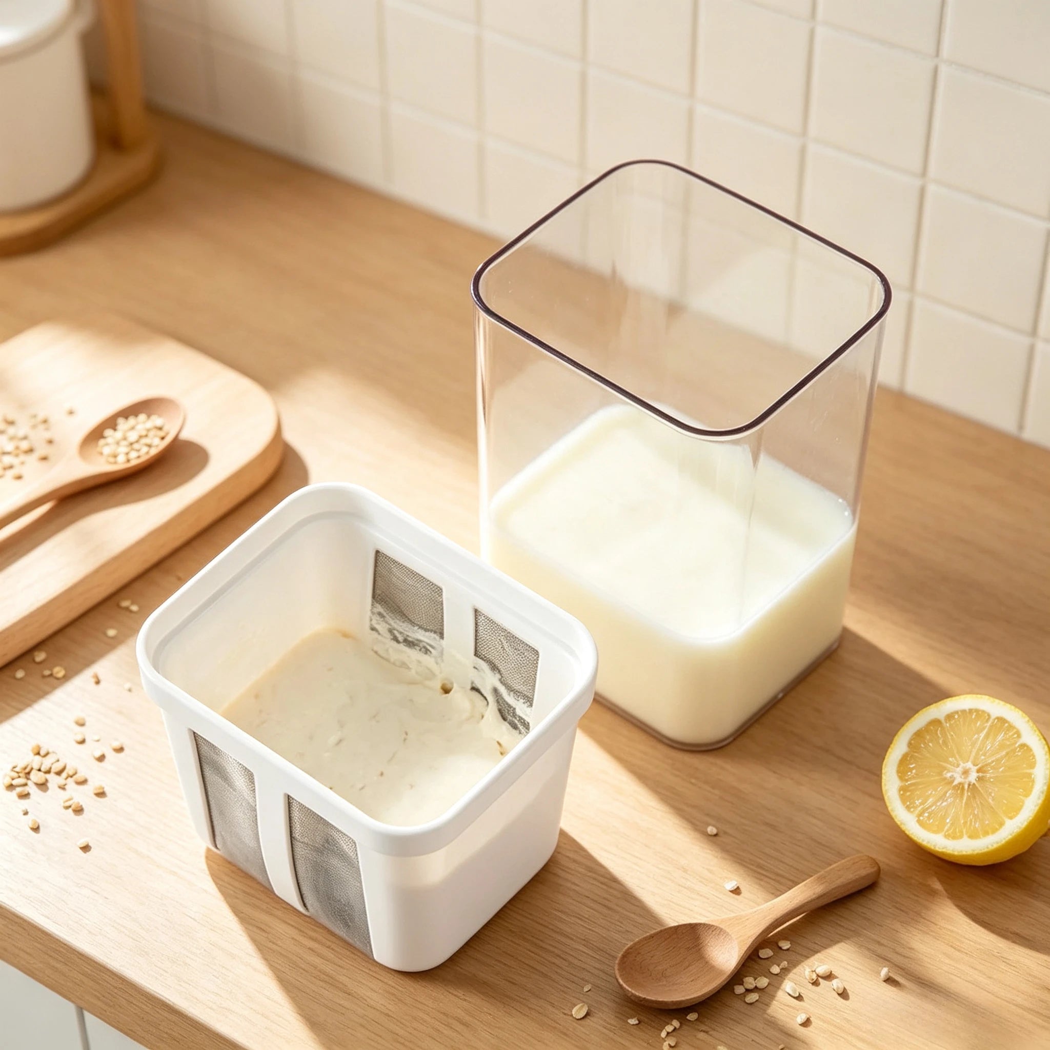 1100ml Greek Yogurt Strainer & Multi-Purpose Fine Mesh Filter