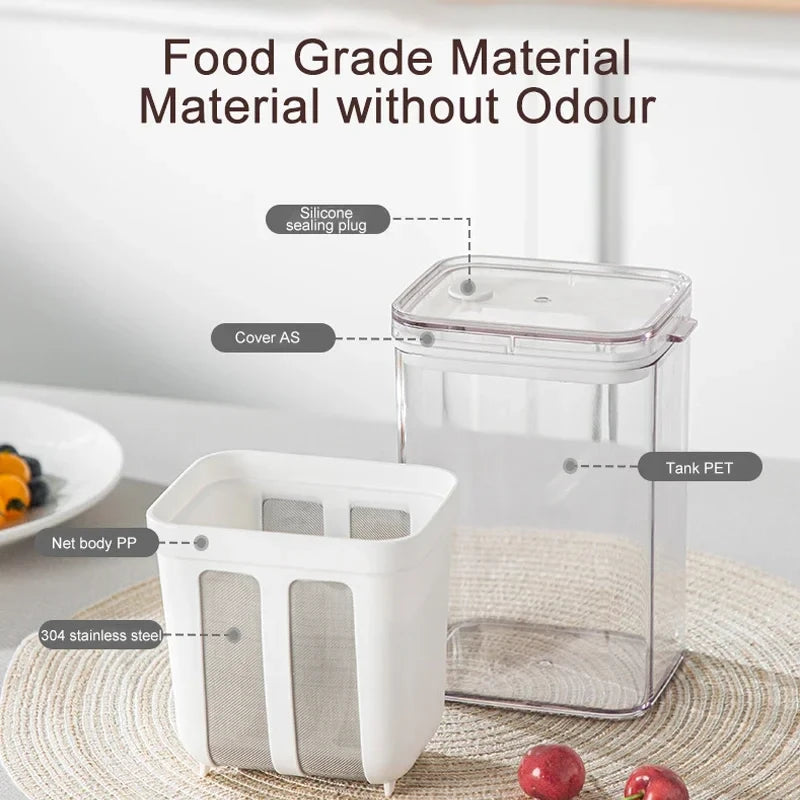 1100ml Greek Yogurt Strainer & Multi-Purpose Fine Mesh Filter