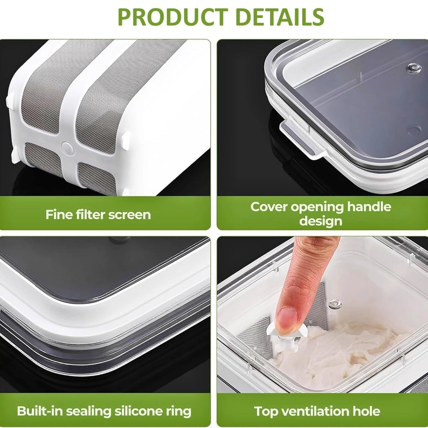 1100ml Greek Yogurt Strainer & Multi-Purpose Fine Mesh Filter