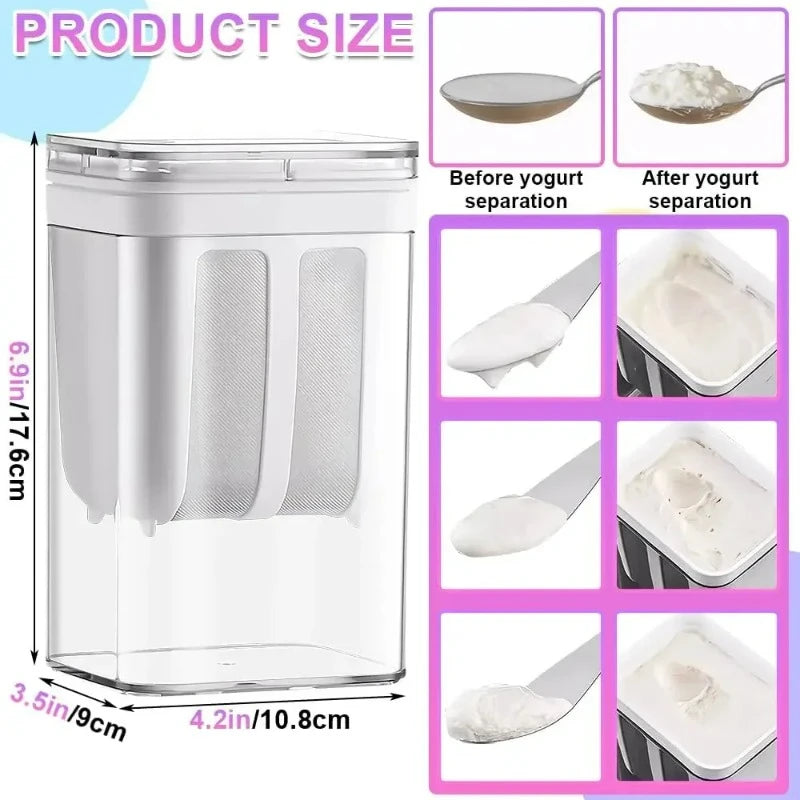 1100ml Greek Yogurt Strainer & Multi-Purpose Fine Mesh Filter