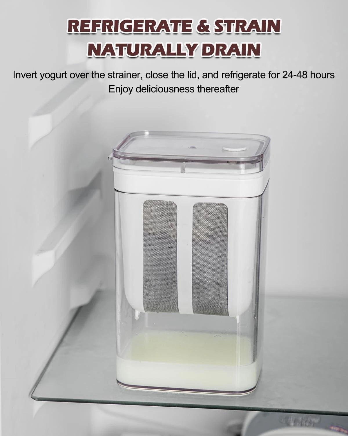 1100ml Greek Yogurt Strainer & Multi-Purpose Fine Mesh Filter