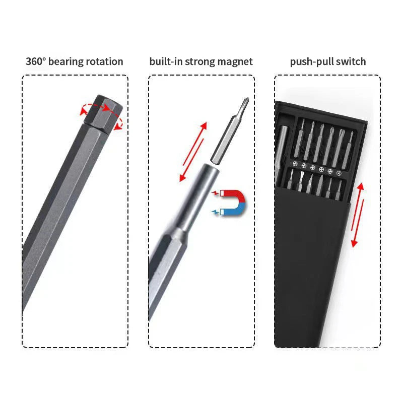 24 in 1 Precision Screwdriver Set – Magnetic Electronics Repair Tool Kit