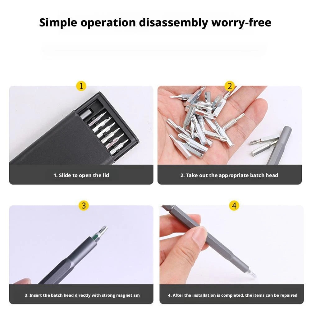24 in 1 Precision Screwdriver Set – Magnetic Electronics Repair Tool Kit