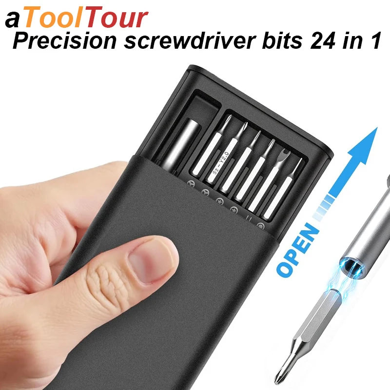 24 in 1 Precision Screwdriver Set – Magnetic Electronics Repair Tool Kit