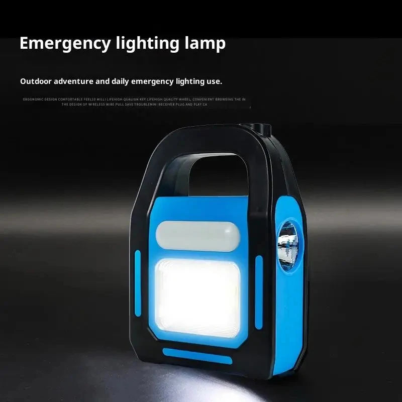 3 In 1 Rechargeable LED Work Light Torch – Solar Emergency Flashlight, COB Camping Lamp & Portable Spotlight for Outdoor, Workshop, Car & Home Use Powerful Lighting Wherever You Need It