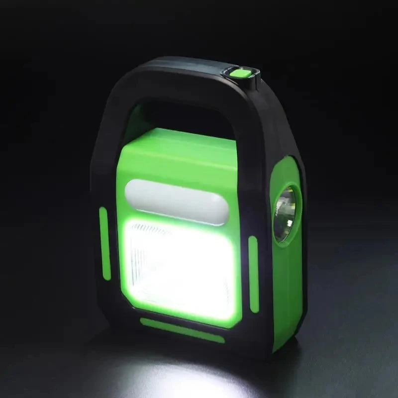 3 In 1 Rechargeable LED Work Light Torch – Solar Emergency Flashlight, COB Camping Lamp & Portable Spotlight for Outdoor, Workshop, Car & Home Use Powerful Lighting Wherever You Need It