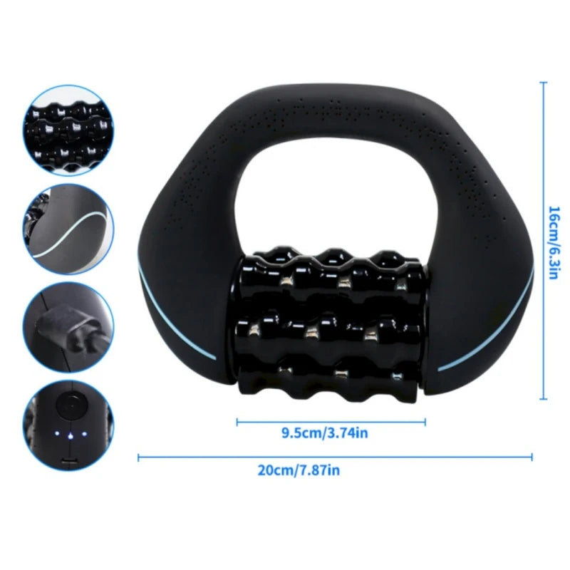 HULMIZONE 3 Speed Electric Rolling Body Massager | Rechargeable Vibration Massage Roller