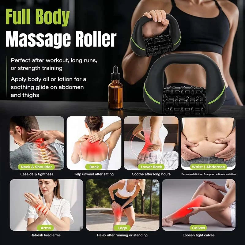 HULMIZONE 3 Speed Electric Rolling Body Massager | Rechargeable Vibration Massage Roller