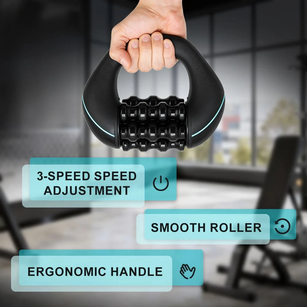 HULMIZONE 3 Speed Electric Rolling Body Massager | Rechargeable Vibration Massage Roller