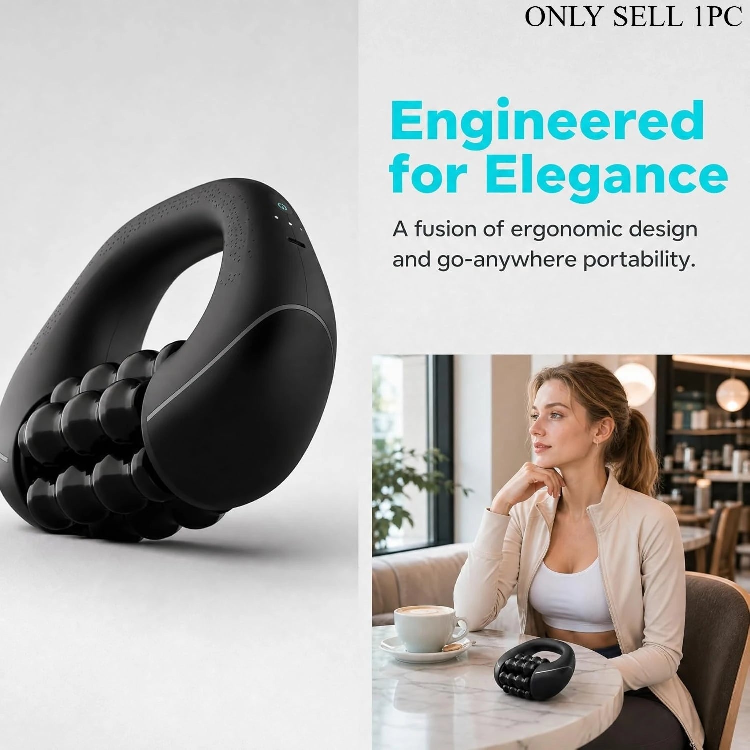 HULMIZONE 3 Speed Electric Rolling Body Massager | Rechargeable Vibration Massage Roller