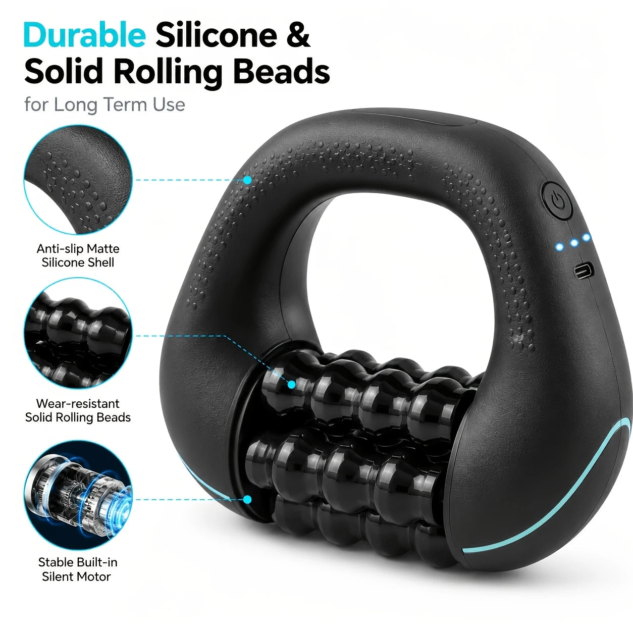 HULMIZONE 3 Speed Electric Rolling Body Massager | Rechargeable Vibration Massage Roller