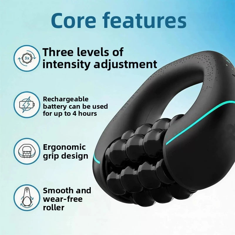 HULMIZONE 3 Speed Electric Rolling Body Massager | Rechargeable Vibration Massage Roller