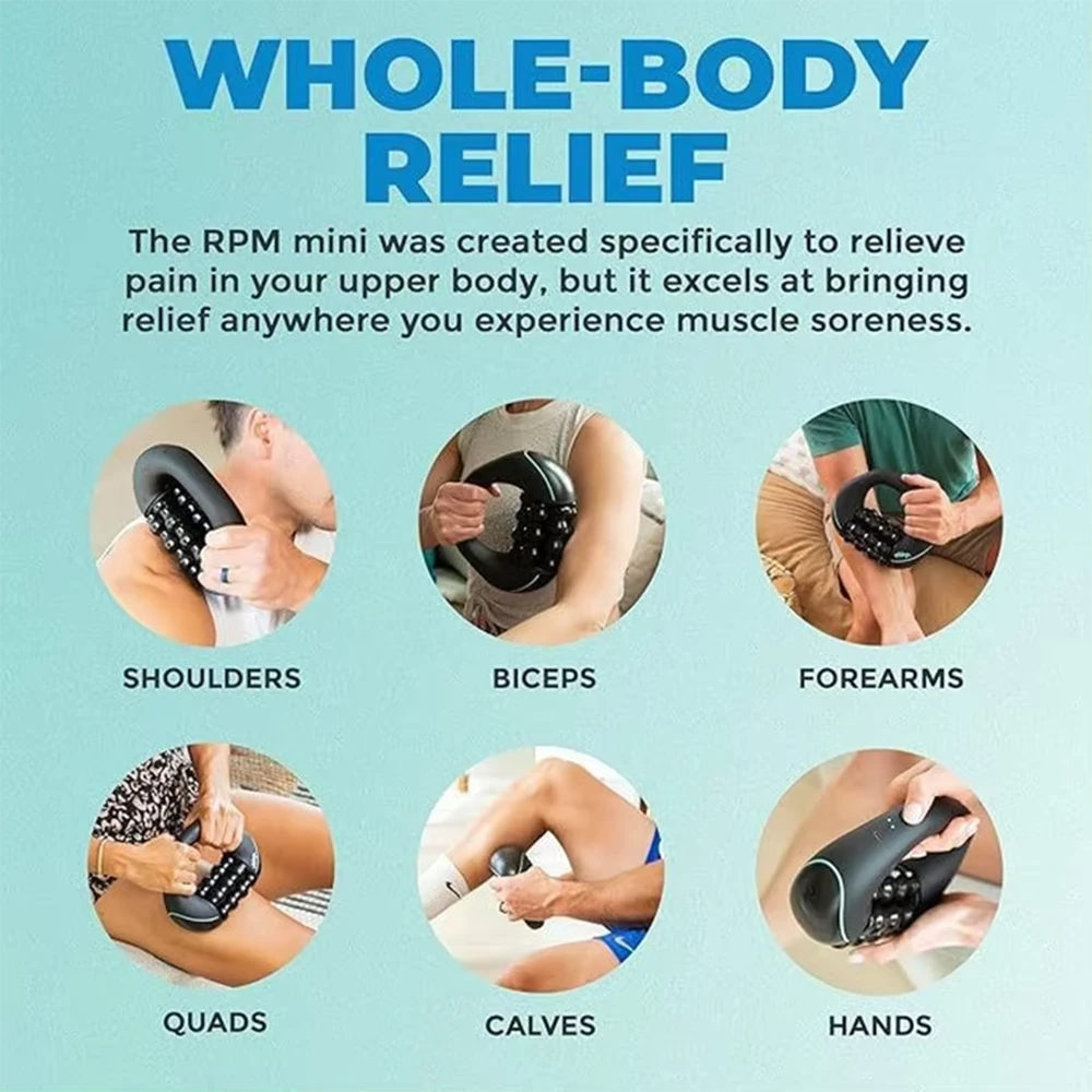 HULMIZONE 3 Speed Electric Rolling Body Massager | Rechargeable Vibration Massage Roller