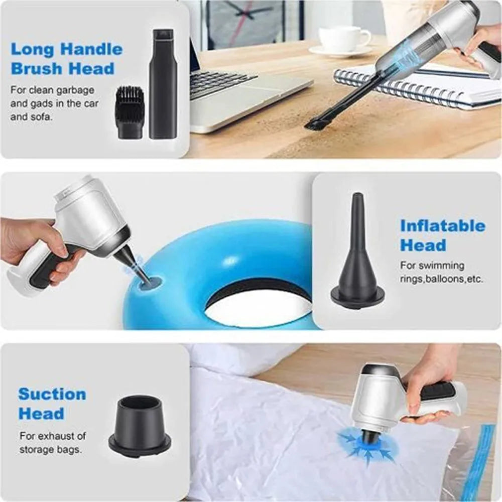 3-in-1 Cordless Handheld Vacuum Cleaner & Blower - Powerful & Portable