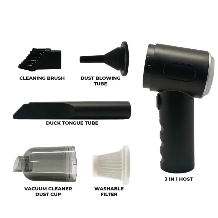 3-in-1 Cordless Handheld Vacuum Cleaner & Blower - Powerful & Portable
