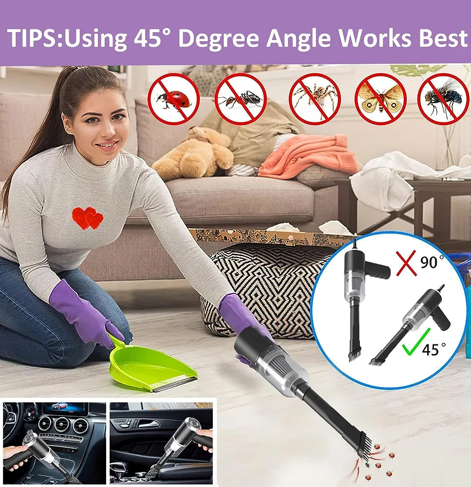 3-in-1 Cordless Handheld Vacuum Cleaner & Blower - Powerful & Portable