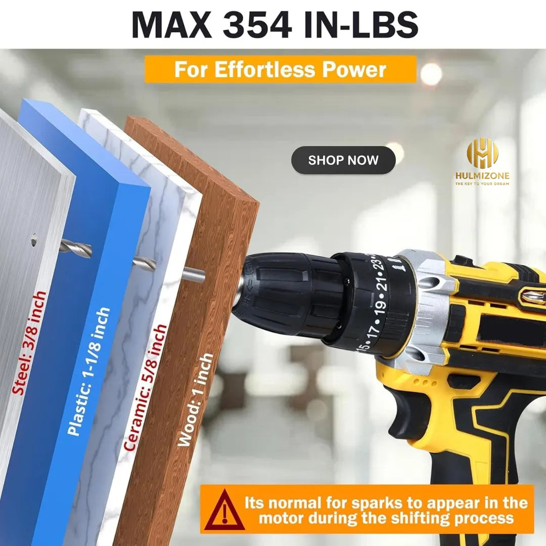 48V Cordless Drill Machine with 2 Batteries & Complete Tool Kit