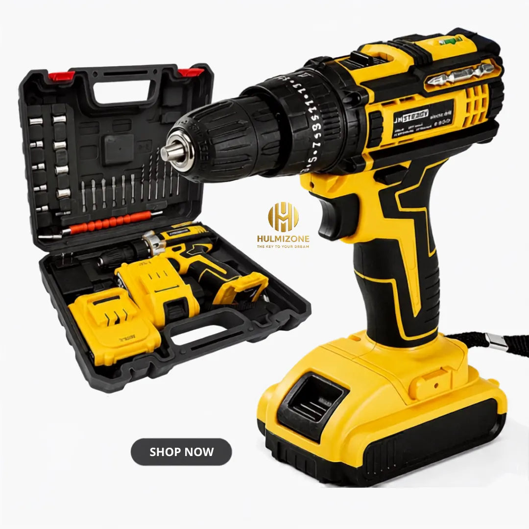 48V Cordless Drill Machine with 2 Batteries & Complete Tool Kit