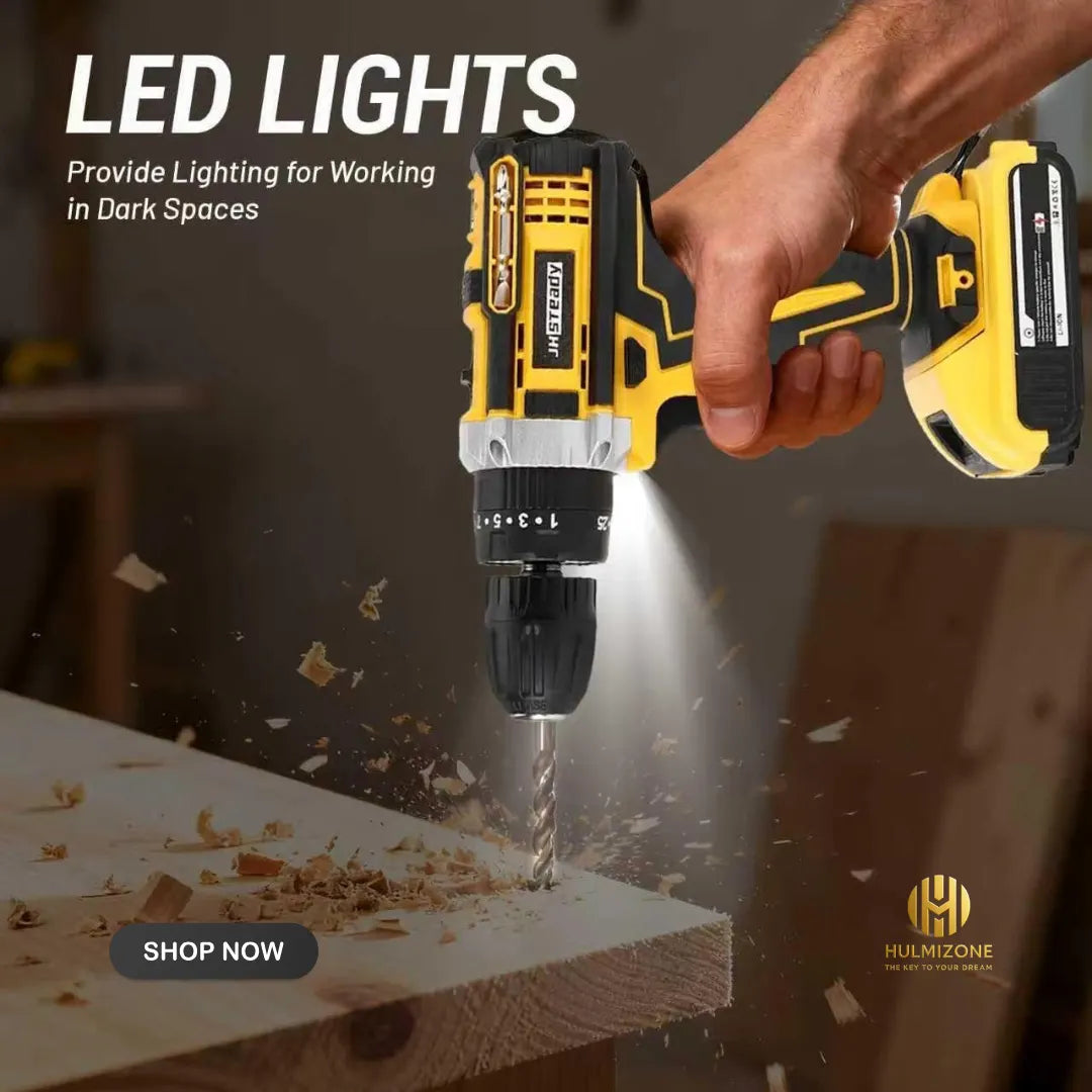 48V Cordless Drill Machine with 2 Batteries & Complete Tool Kit