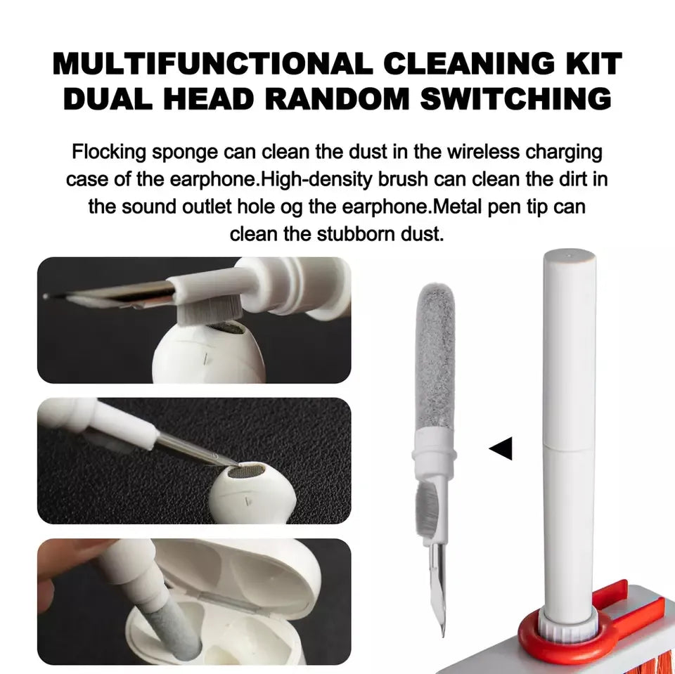 5-in-1 Multifunction Gadget Cleaning Kit – Keyboard, Earphones, AirPods, Camera, Phone Cleaner Tool Set