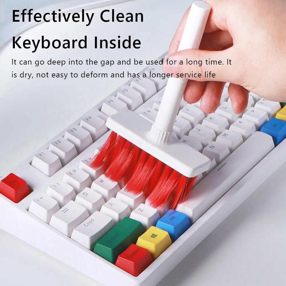 5-in-1 Multifunction Gadget Cleaning Kit – Keyboard, Earphones, AirPods, Camera, Phone Cleaner Tool Set
