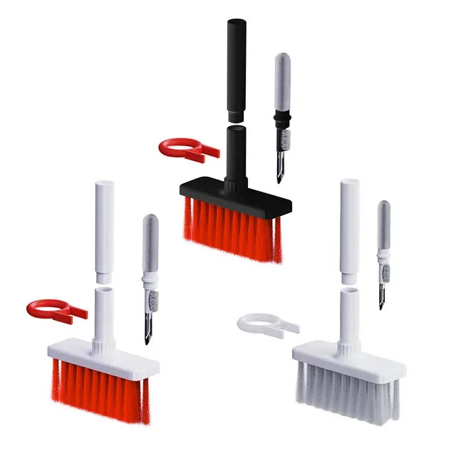 5-in-1 Multifunction Gadget Cleaning Kit – Keyboard, Earphones, AirPods, Camera, Phone Cleaner Tool Set