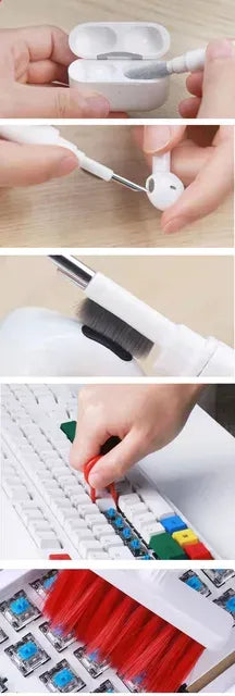 5-in-1 Multifunction Gadget Cleaning Kit – Keyboard, Earphones, AirPods, Camera, Phone Cleaner Tool Set