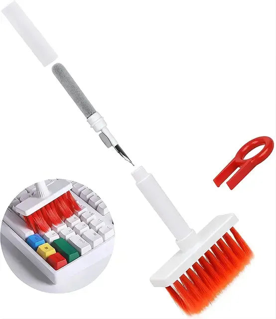 5-in-1 Multifunction Gadget Cleaning Kit – Keyboard, Earphones, AirPods, Camera, Phone Cleaner Tool Set