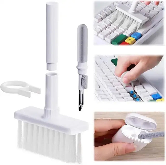 5-in-1 Multifunction Gadget Cleaning Kit – Keyboard, Earphones, AirPods, Camera, Phone Cleaner Tool Set