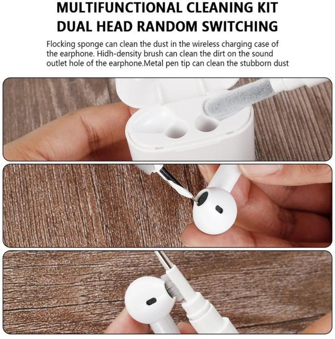 5-in-1 Multifunction Gadget Cleaning Kit – Keyboard, Earphones, AirPods, Camera, Phone Cleaner Tool Set