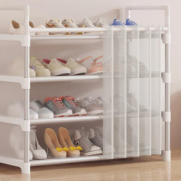 Customizable 5-Layer Shoe Rack Stand with Dustproof Curtain – Space-Saving, Sturdy & Easy to Install