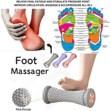 Plantar Fascia Massager - Ergonomic Foot Roller for Deep Tissue Relief | Reflexology Tool for Muscle Relaxation & Home Fitness