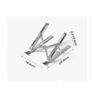Adjustable Aluminum Alloy Laptop Stand – Foldable Ergonomic Cooling Laptop Holder for MacBook, HP, Dell, Lenovo, ASUS, Acer & 8-16 Inch Notebooks