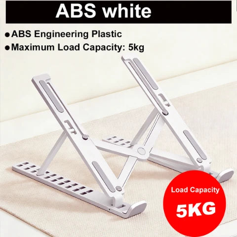 Adjustable Aluminum Alloy Laptop Stand – Foldable Ergonomic Cooling Laptop Holder for MacBook, HP, Dell, Lenovo, ASUS, Acer & 8-16 Inch Notebooks