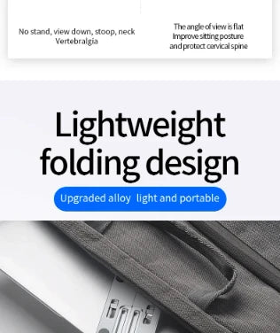 Adjustable Aluminum Alloy Laptop Stand – Foldable Ergonomic Cooling Laptop Holder for MacBook, HP, Dell, Lenovo, ASUS, Acer & 8-16 Inch Notebooks