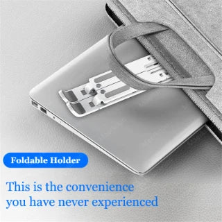 Adjustable Aluminum Alloy Laptop Stand – Foldable Ergonomic Cooling Laptop Holder for MacBook, HP, Dell, Lenovo, ASUS, Acer & 8-16 Inch Notebooks