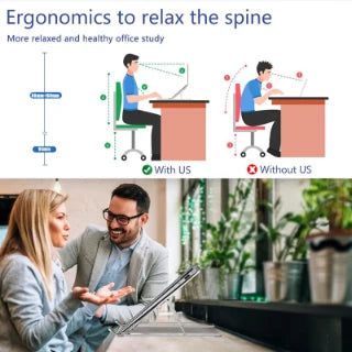 Adjustable Aluminum Alloy Laptop Stand – Foldable Ergonomic Cooling Laptop Holder for MacBook, HP, Dell, Lenovo, ASUS, Acer & 8-16 Inch Notebooks