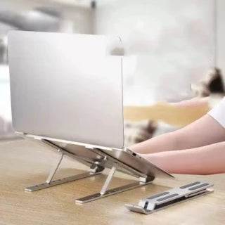 Adjustable Aluminum Alloy Laptop Stand – Foldable Ergonomic Cooling Laptop Holder for MacBook, HP, Dell, Lenovo, ASUS, Acer & 8-16 Inch Notebooks