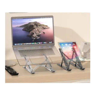 Adjustable Aluminum Alloy Laptop Stand – Foldable Ergonomic Cooling Laptop Holder for MacBook, HP, Dell, Lenovo, ASUS, Acer & 8-16 Inch Notebooks