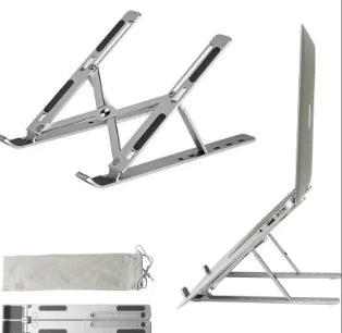 Adjustable Aluminum Alloy Laptop Stand – Foldable Ergonomic Cooling Laptop Holder for MacBook, HP, Dell, Lenovo, ASUS, Acer & 8-16 Inch Notebooks