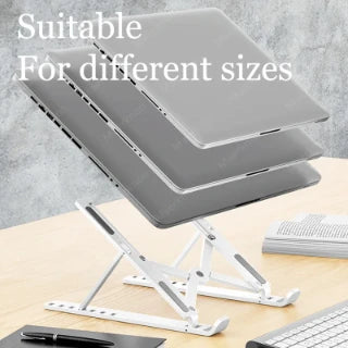 Adjustable Aluminum Alloy Laptop Stand – Foldable Ergonomic Cooling Laptop Holder for MacBook, HP, Dell, Lenovo, ASUS, Acer & 8-16 Inch Notebooks