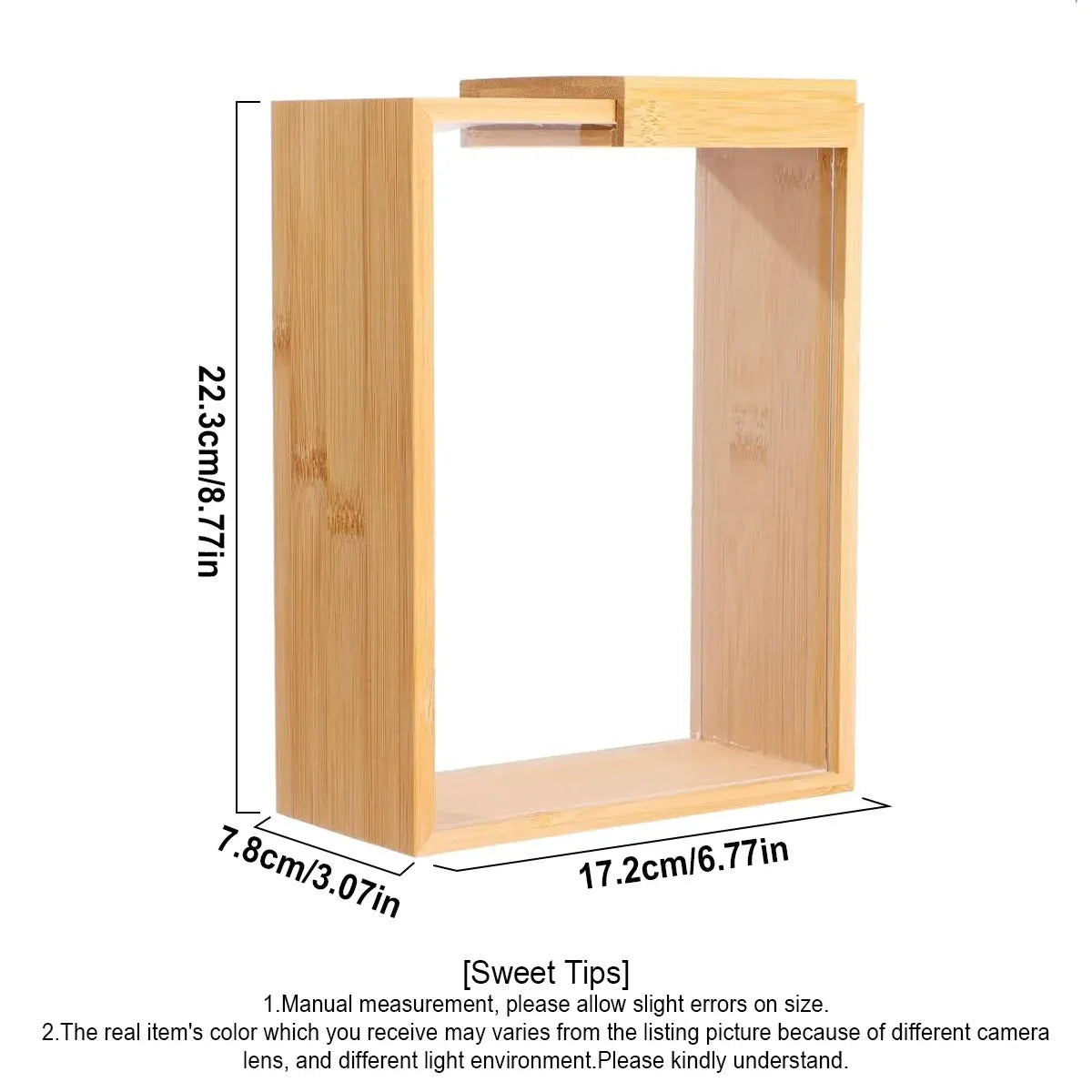 Bamboo Food Storage Container with Sliding Wooden Lid