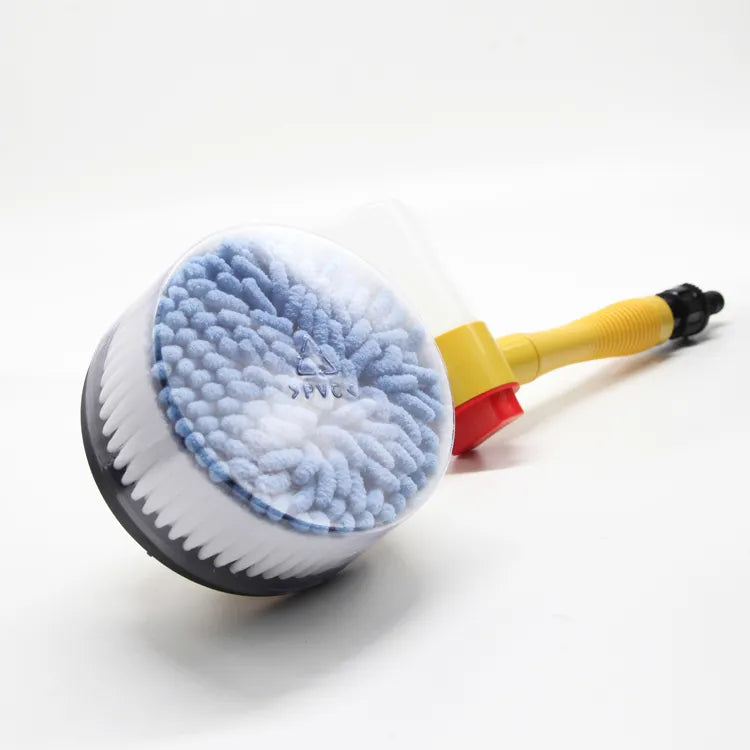 360° Automatic Rotating Car Wash Mop with Long Handle | High-Pressure Foam Brush Kit